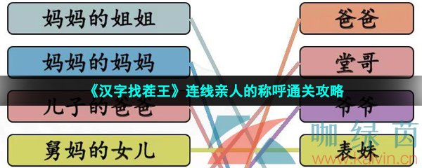 《汉字找茬王》连线亲人的称呼通关攻略