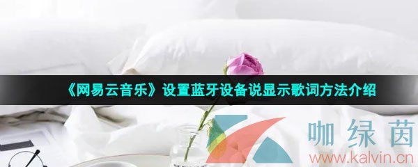 《网易云音乐》设置蓝牙设备说显示歌词方法介绍