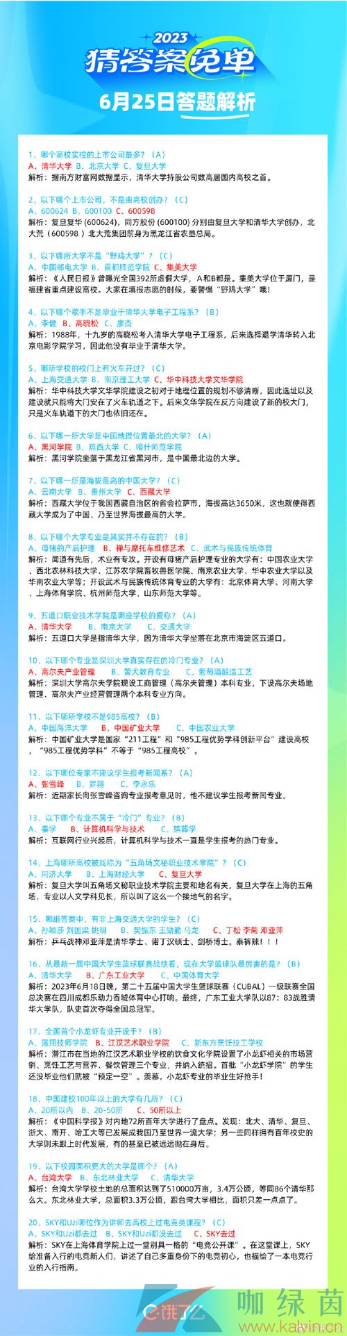 《饿了么》2023年6月25日免单答案分享