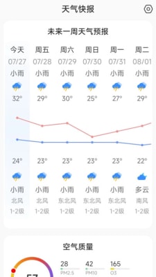 天气快讯手机软件app截图